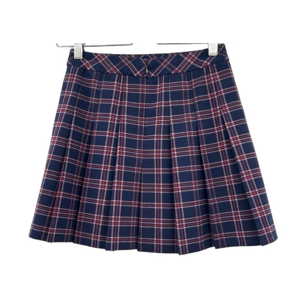 Sunday Best plaid pleated mini 0 navy red